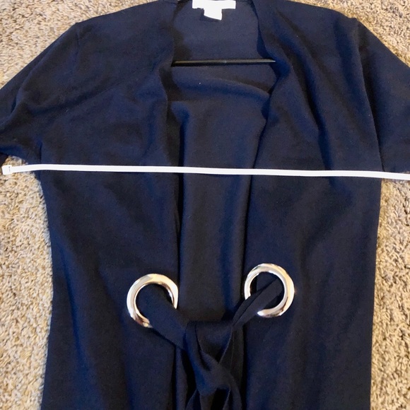 Navy Blue Self Tie Cardigan L - Picture 7 of 8